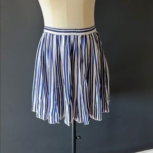 Vanessa Bruno Blue Mini Skater Skirt Pleated Casual